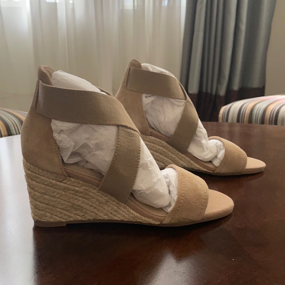 Splendid Latte Muriel espadrille wedge